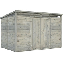 Abri de jardin en bois avec double porte