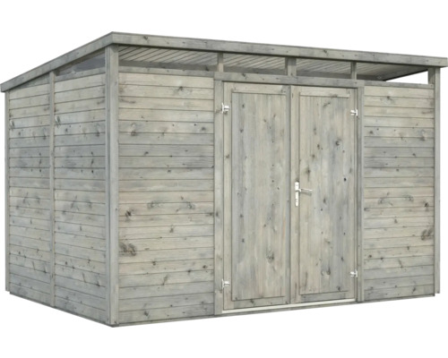 Abri de jardin en bois avec double porte