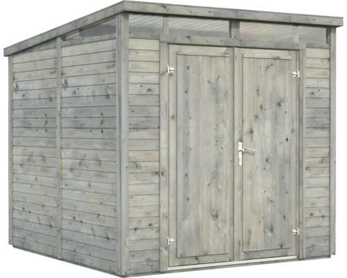 Abri de jardin en bois avec double porte et lanterneau