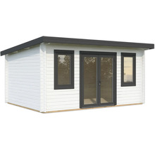 Abri de jardin avec fenêtres et porte double