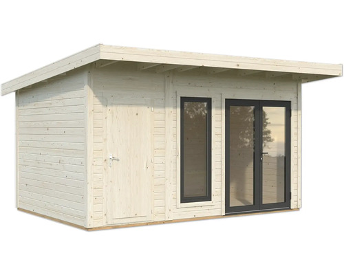 Abri de jardin en bois avec porte et fenêtres