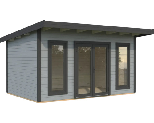 Abri de jardin avec fenêtres et porte double