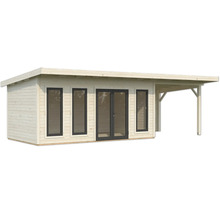 Maison de jardin en bois avec fenêtres et double porte