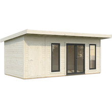 Abri de jardin en bois avec porte et fenêtres