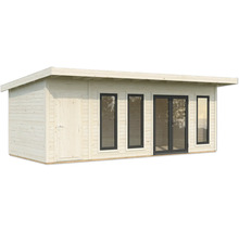 Maison de jardin en bois avec porte et fenêtres