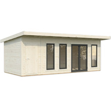 Maison de jardin en bois avec porte et fenêtres