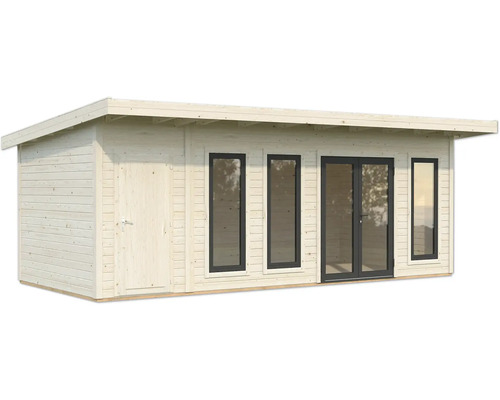 Maison de jardin en bois avec porte et fenêtres