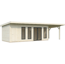 Abri de jardin en bois avec annexe
