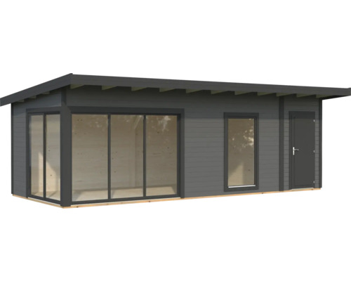 Maison de jardin en bois avec fenêtres et porte