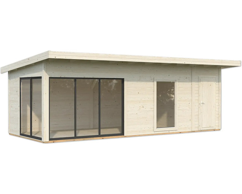 Maison de jardin en bois avec fenêtre et porte