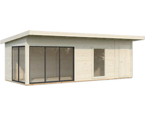 Abri de jardin en bois avec porte et fenêtres