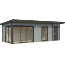 Abri de jardin avec fenêtres et porte