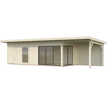 Abri de jardin en bois avec portes coulissantes