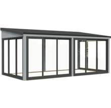 Terrasse moderne avec portes coulissantes