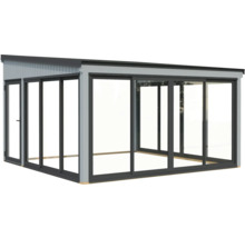 Pavillon indépendant avec portes coulissantes pour l'extérieur.