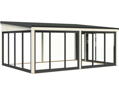 Pavillon de jardin en bois indépendant avec portes coulissantes