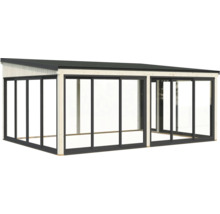 Maison de jardin en bois avec portes coulissantes