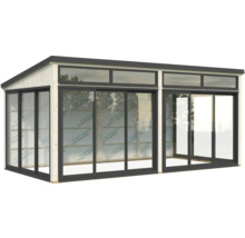 Pavillon indépendant avec portes coulissantes et fenêtres