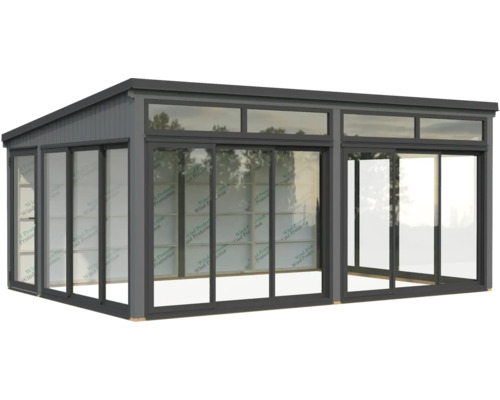 Pavillon spacieux avec portes coulissantes et fenêtres en verre