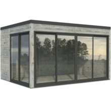 Maison de jardin en bois avec portes coulissantes