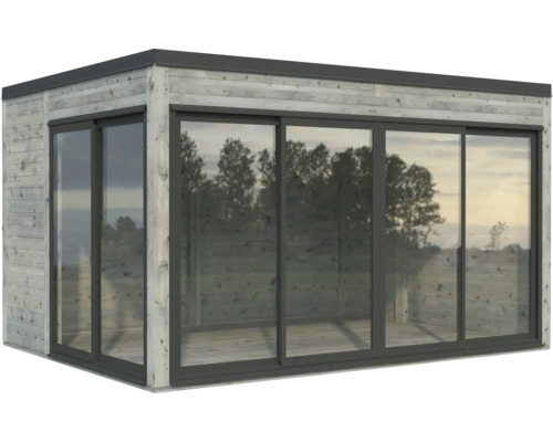 Maison de jardin en bois avec portes coulissantes