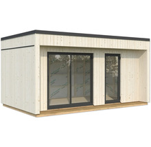 Abri de jardin en bois avec porte coulissante et fenêtre