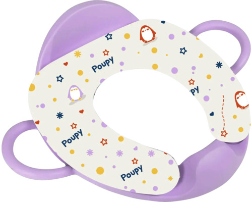 Réducteur de WC avec poignées et motif pingouin pour enfants