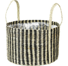 Panier en matériau tressé avec deux poignées