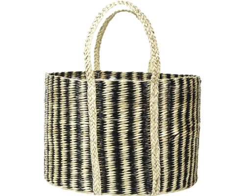 Panier tressé avec poignées