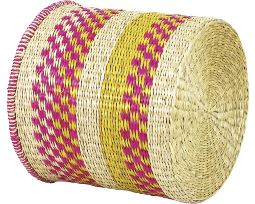 Geflochtener Aufbewahrungskorb aus Naturfasern mit Muster