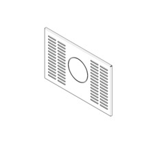 Couvercle rectangulaire avec fentes d'aération et découpe