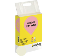 Weber Saint Gobain Logo. Verpackung Fein und Breit Fugenmörtel.