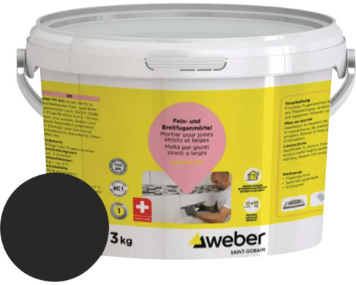 Mortier pour joints fins et larges en seau, 3 kg, Weber Saint Gobain Logo