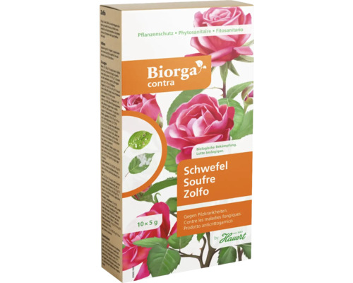Biorga Schwefel zur Pilzbekämpfung, 10 mal 5 Gramm, von Hauert