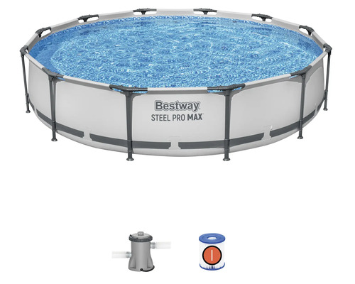 Piscine Bestway Steel Pro Max avec pompe de filtration et cartouche filtrante