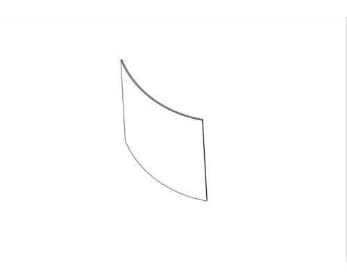 Panneau de douche incurvé