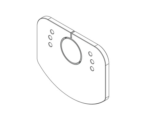 Illustration d'un support d'appareil avec des trous