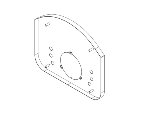Dessin technique d'une plaque de montage