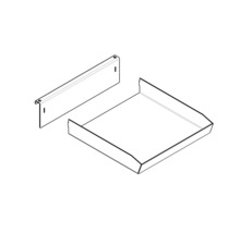 Dessin d'un panneau de tiroir et d'un insert de tiroir