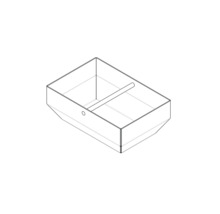 Bac à plantes rectangulaire avec trou et barre