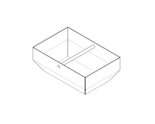 Bac à plantes rectangulaire avec trou et barre