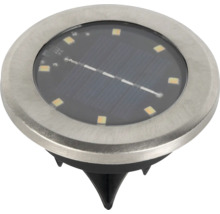 Bodeneinbaustrahler mit Solarpanel und Erdspieß