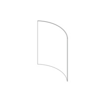 Paroi de douche en quart de cercle