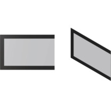 Deux miroirs rectangulaires avec un cadre foncé