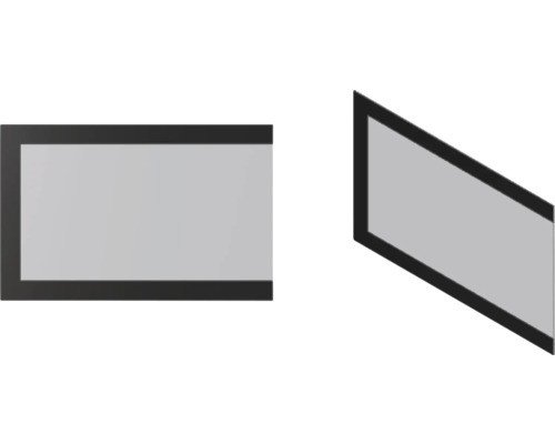 Deux miroirs rectangulaires avec un cadre foncé