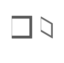 Abbildung von zwei eckigen Rahmen