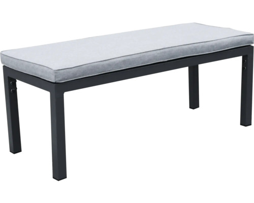 Gartenbank mit grauem Kissen