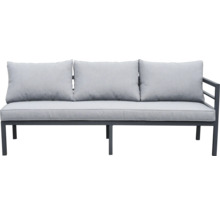 Gartenbank mit Metallgestell und Polster