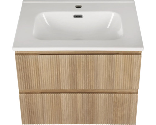 Meuble sous-lavabo avec deux tiroirs et lavabo