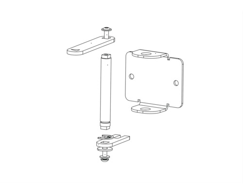 Schéma éclaté d'une quincaillerie d'ameublement